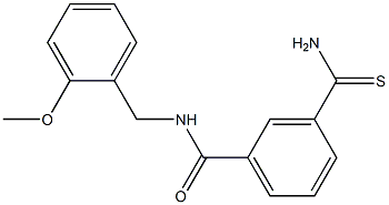 3-carbamothioyl-N-[(2-methoxyphenyl)methyl]benzamide Struktur