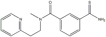 3-carbamothioyl-N-methyl-N-[2-(pyridin-2-yl)ethyl]benzamide Struktur