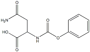 3-carbamoyl-2-[(phenoxycarbonyl)amino]propanoic acid Struktur