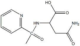 3-carbamoyl-2-[1-(pyridin-2-yl)acetamido]propanoic acid Struktur
