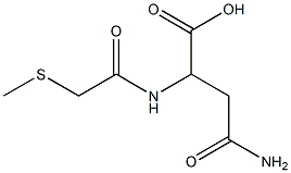 3-carbamoyl-2-[2-(methylsulfanyl)acetamido]propanoic acid Struktur