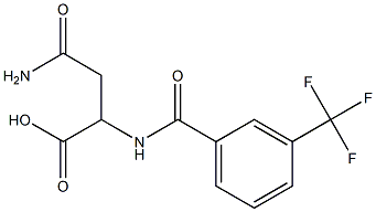 3-carbamoyl-2-{[3-(trifluoromethyl)phenyl]formamido}propanoic acid Struktur