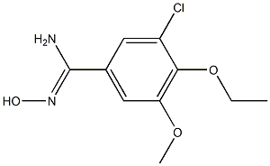 3-chloro-4-ethoxy-N'-hydroxy-5-methoxybenzenecarboximidamide Structure