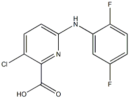 3-chloro-6-[(2,5-difluorophenyl)amino]pyridine-2-carboxylic acid Struktur