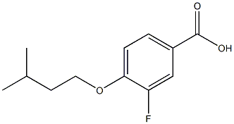 3-fluoro-4-(3-methylbutoxy)benzoic acid Struktur