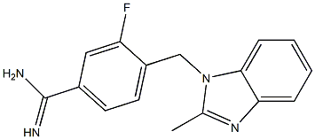 3-fluoro-4-[(2-methyl-1H-benzimidazol-1-yl)methyl]benzenecarboximidamide