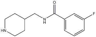 3-fluoro-N-(piperidin-4-ylmethyl)benzamide Struktur