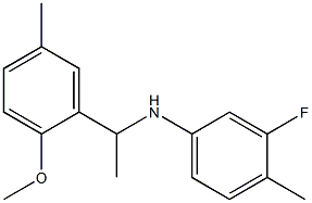 3-fluoro-N-[1-(2-methoxy-5-methylphenyl)ethyl]-4-methylaniline