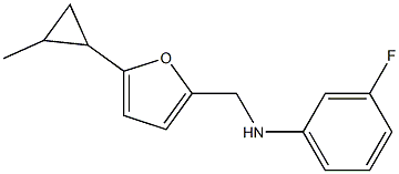3-fluoro-N-{[5-(2-methylcyclopropyl)furan-2-yl]methyl}aniline Struktur