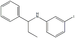 3-iodo-N-(1-phenylpropyl)aniline Structure