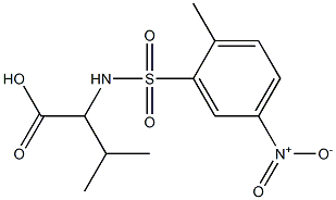 3-methyl-2-[(2-methyl-5-nitrobenzene)sulfonamido]butanoic acid|