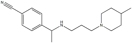 4-(1-{[3-(4-methylpiperidin-1-yl)propyl]amino}ethyl)benzonitrile Structure