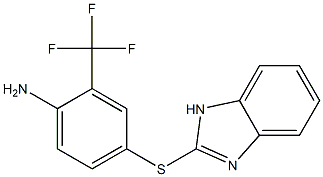 4-(1H-1,3-benzodiazol-2-ylsulfanyl)-2-(trifluoromethyl)aniline Structure