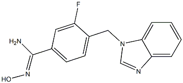 4-(1H-benzimidazol-1-ylmethyl)-3-fluoro-N'-hydroxybenzenecarboximidamide Structure
