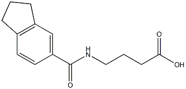 4-(2,3-dihydro-1H-inden-5-ylformamido)butanoic acid Structure