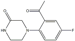 4-(2-acetyl-4-fluorophenyl)piperazin-2-one