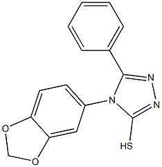 4-(2H-1,3-benzodioxol-5-yl)-5-phenyl-4H-1,2,4-triazole-3-thiol Structure