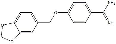 4-(2H-1,3-benzodioxol-5-ylmethoxy)benzene-1-carboximidamide Struktur