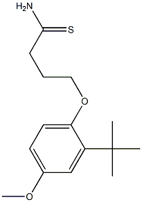 4-(2-tert-butyl-4-methoxyphenoxy)butanethioamide 化学構造式