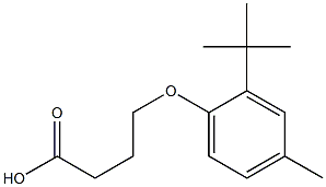 4-(2-tert-butyl-4-methylphenoxy)butanoic acid 化学構造式
