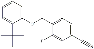 4-(2-tert-butylphenoxymethyl)-3-fluorobenzonitrile Struktur
