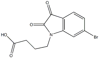 4-(6-bromo-2,3-dioxo-2,3-dihydro-1H-indol-1-yl)butanoic acid Struktur