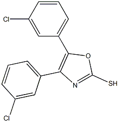 4,5-bis(3-chlorophenyl)-1,3-oxazole-2-thiol Structure
