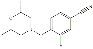 4-[(2,6-dimethylmorpholin-4-yl)methyl]-3-fluorobenzonitrile Struktur