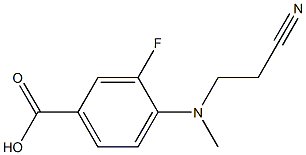 4-[(2-cyanoethyl)(methyl)amino]-3-fluorobenzoic acid Structure