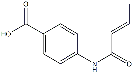 4-[(2E)-but-2-enoylamino]benzoic acid Struktur