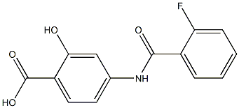4-[(2-fluorobenzoyl)amino]-2-hydroxybenzoic acid