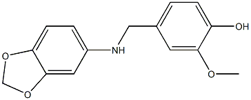 4-[(2H-1,3-benzodioxol-5-ylamino)methyl]-2-methoxyphenol Structure