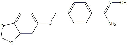 4-[(2H-1,3-benzodioxol-5-yloxy)methyl]-N'-hydroxybenzene-1-carboximidamide Struktur