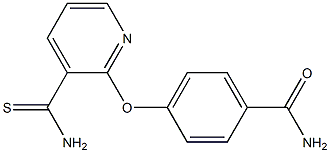 4-[(3-carbamothioylpyridin-2-yl)oxy]benzamide Struktur