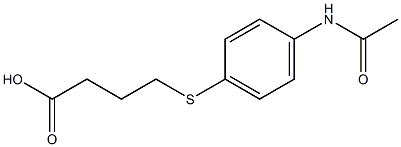4-[(4-acetamidophenyl)sulfanyl]butanoic acid Struktur