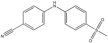 4-[(4-methanesulfonylphenyl)amino]benzonitrile Structure