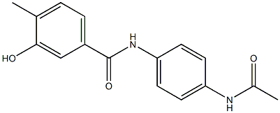 N-(4-acetamidophenyl)-3-hydroxy-4-methylbenzamide Struktur