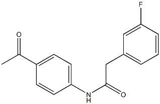N-(4-acetylphenyl)-2-(3-fluorophenyl)acetamide Struktur