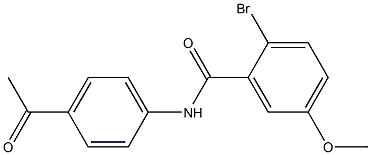 N-(4-acetylphenyl)-2-bromo-5-methoxybenzamide Struktur