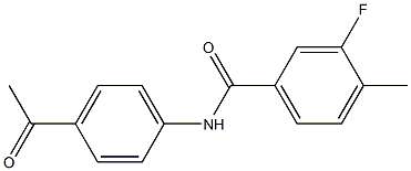 N-(4-acetylphenyl)-3-fluoro-4-methylbenzamide Structure
