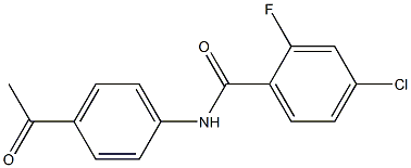 N-(4-acetylphenyl)-4-chloro-2-fluorobenzamide Struktur