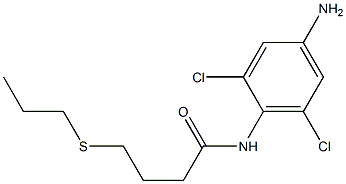 N-(4-amino-2,6-dichlorophenyl)-4-(propylsulfanyl)butanamide Structure