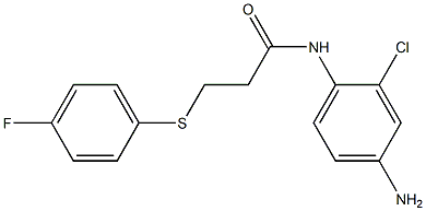 N-(4-amino-2-chlorophenyl)-3-[(4-fluorophenyl)sulfanyl]propanamide 结构式
