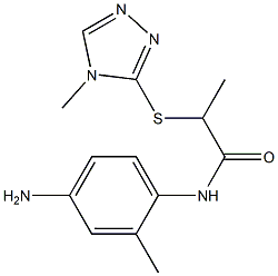 N-(4-amino-2-methylphenyl)-2-[(4-methyl-4H-1,2,4-triazol-3-yl)sulfanyl]propanamide Struktur