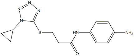 N-(4-aminophenyl)-3-[(1-cyclopropyl-1H-1,2,3,4-tetrazol-5-yl)sulfanyl]propanamide 结构式
