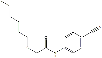 N-(4-cyanophenyl)-2-(hexyloxy)acetamide,,结构式