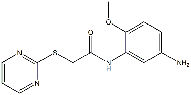 N-(5-amino-2-methoxyphenyl)-2-(pyrimidin-2-ylsulfanyl)acetamide Structure