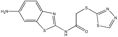N-(6-amino-1,3-benzothiazol-2-yl)-2-(1,3,4-thiadiazol-2-ylsulfanyl)acetamide