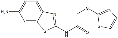 N-(6-amino-1,3-benzothiazol-2-yl)-2-(thiophen-2-ylsulfanyl)acetamide