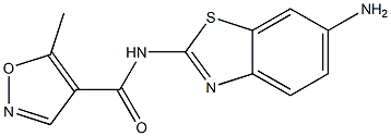 N-(6-amino-1,3-benzothiazol-2-yl)-5-methylisoxazole-4-carboxamide Struktur